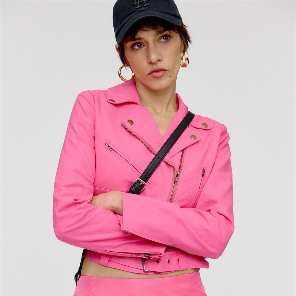 Dolan ANTHROPOLOGIE Pink Women's motto Jacket small